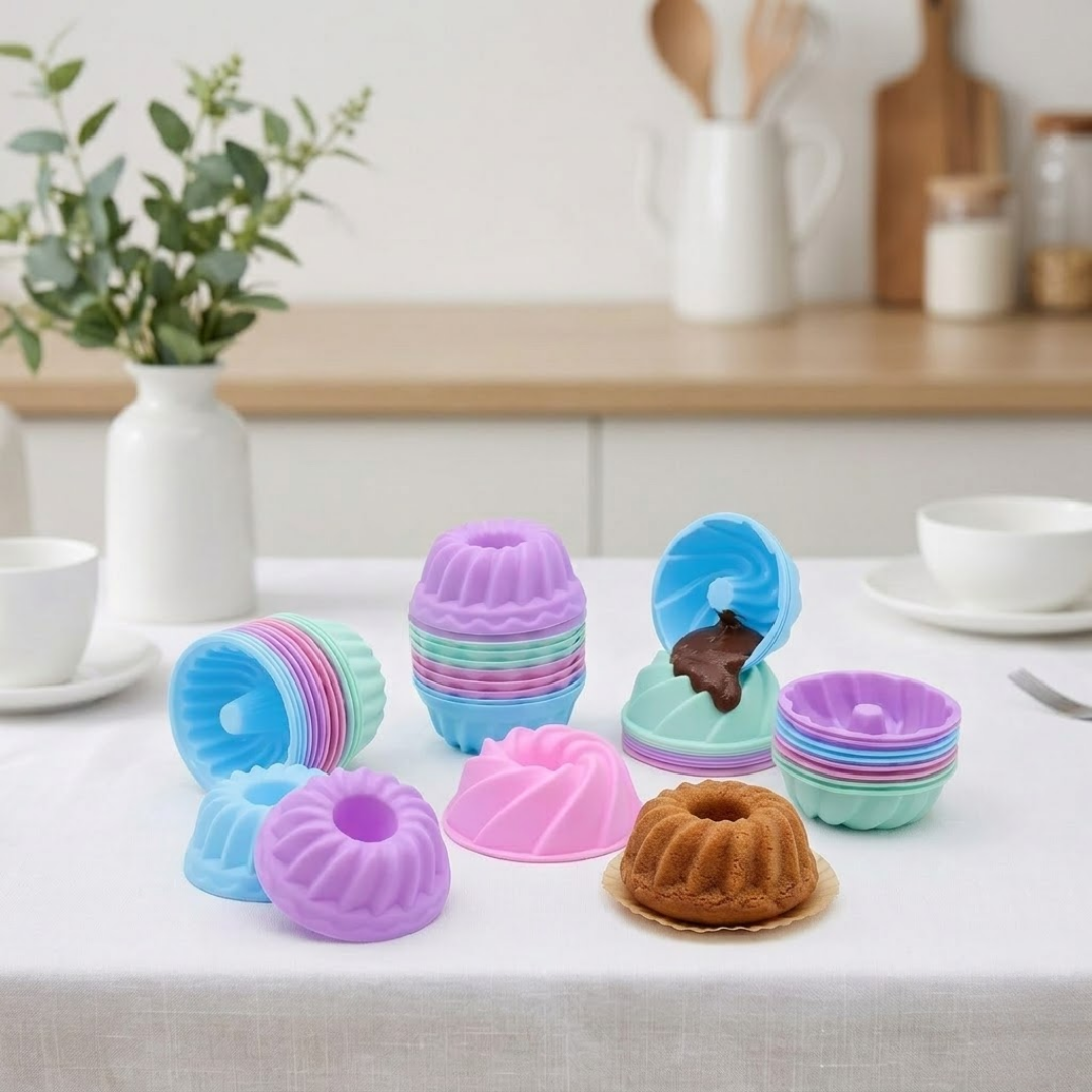 Silicone Baking Cups, Pumpkin Silicone Baking Cake Molds, Nonstick Cupcake Liners, Fancy Dessert Tray