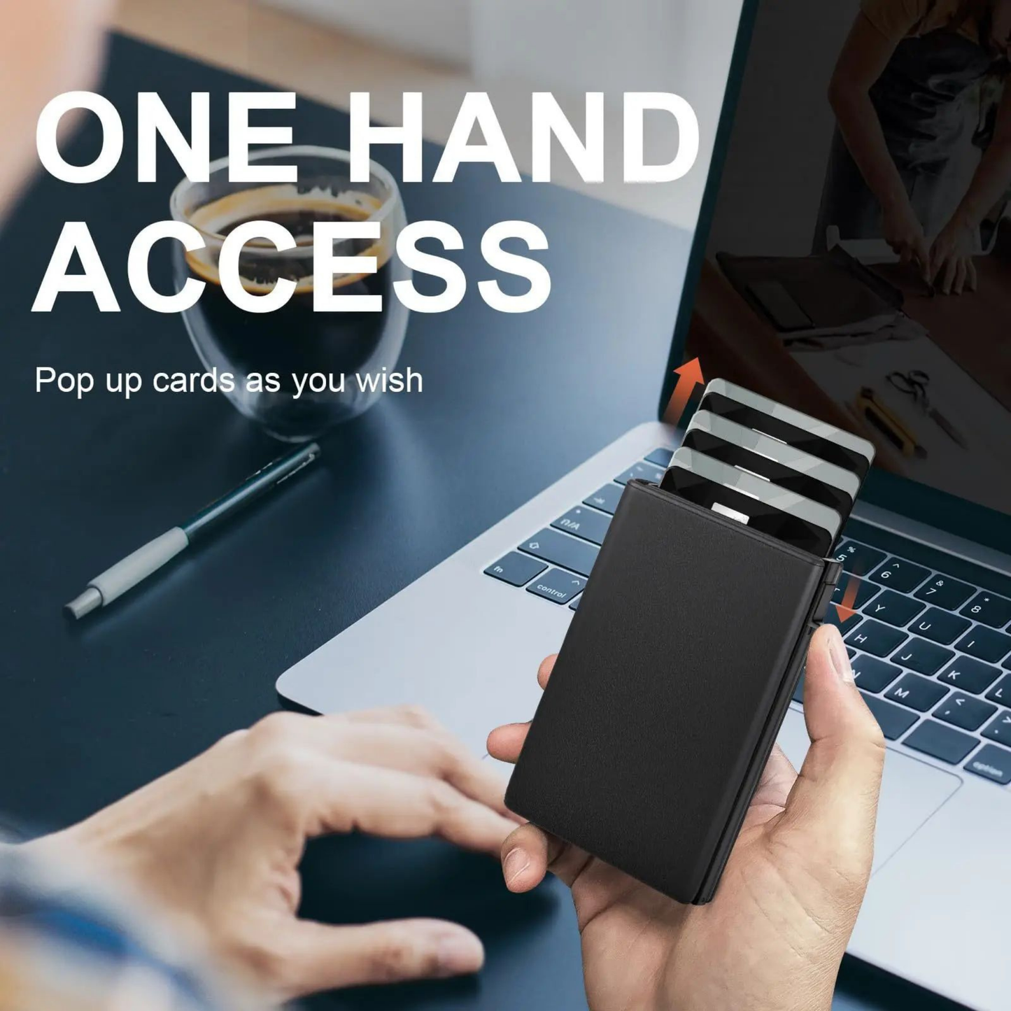 Carbon Eliteโข Smart Pop-Up Wallet | RFID Blocking & Ultra-Slim Design