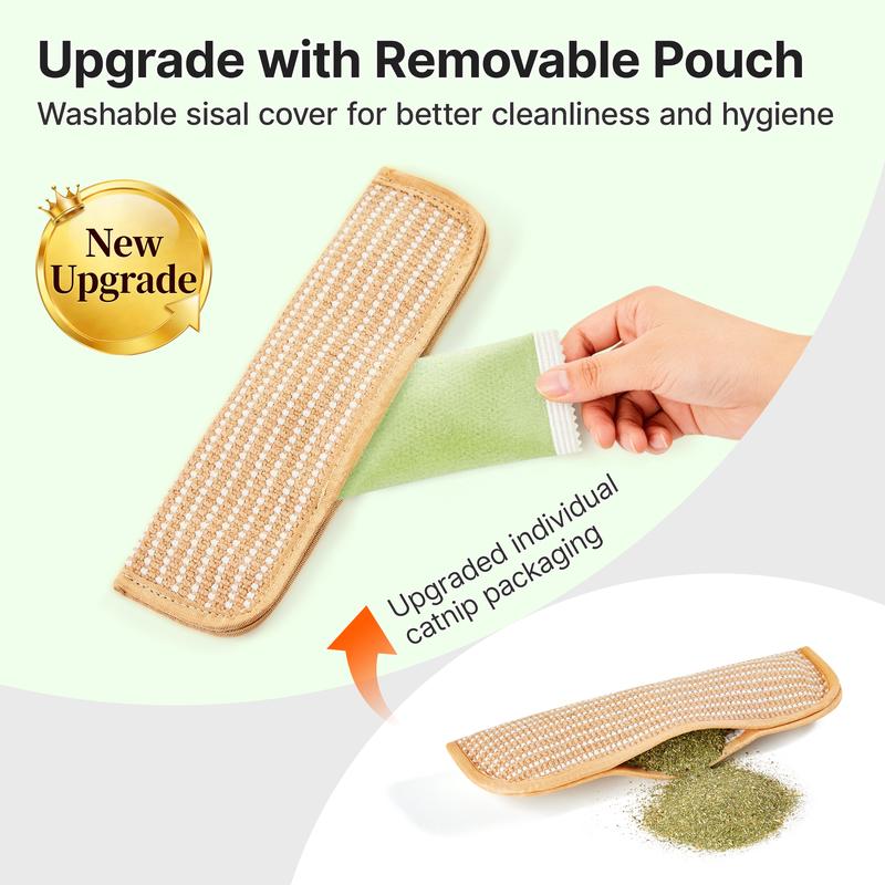 Potaroma Catnip Kicker Toy: 6000mg Organic Catnip & Durable Sisal Scratching Toy for Indoor Cats & Kittens
