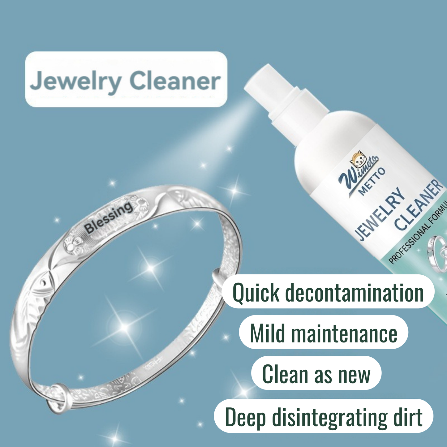 RSZZB® All-in-One Jewelry Cleaner Spray for Diamonds, Gold & Silver