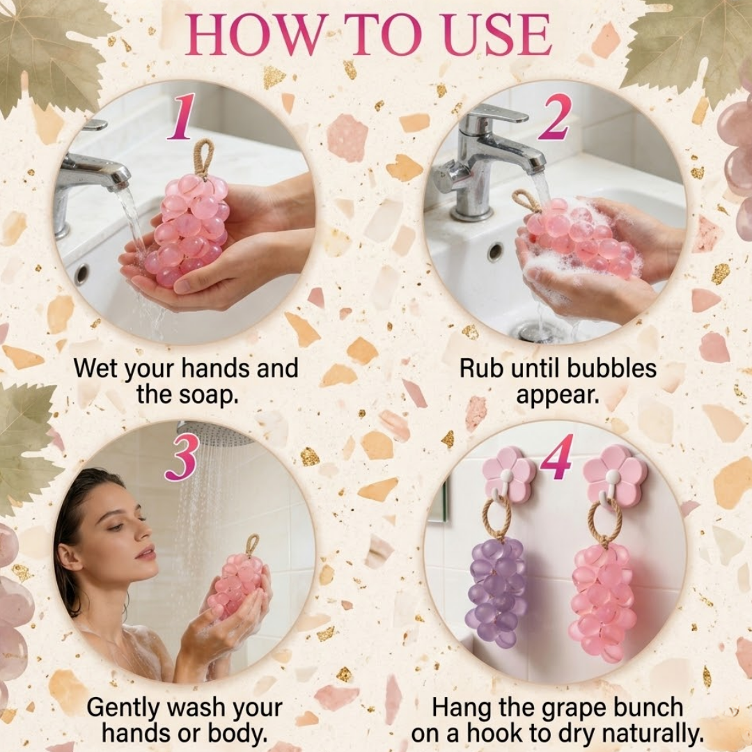 Handcrafted Aromatherapy Grape Soap | Natural Cleansing & Stylish Decor