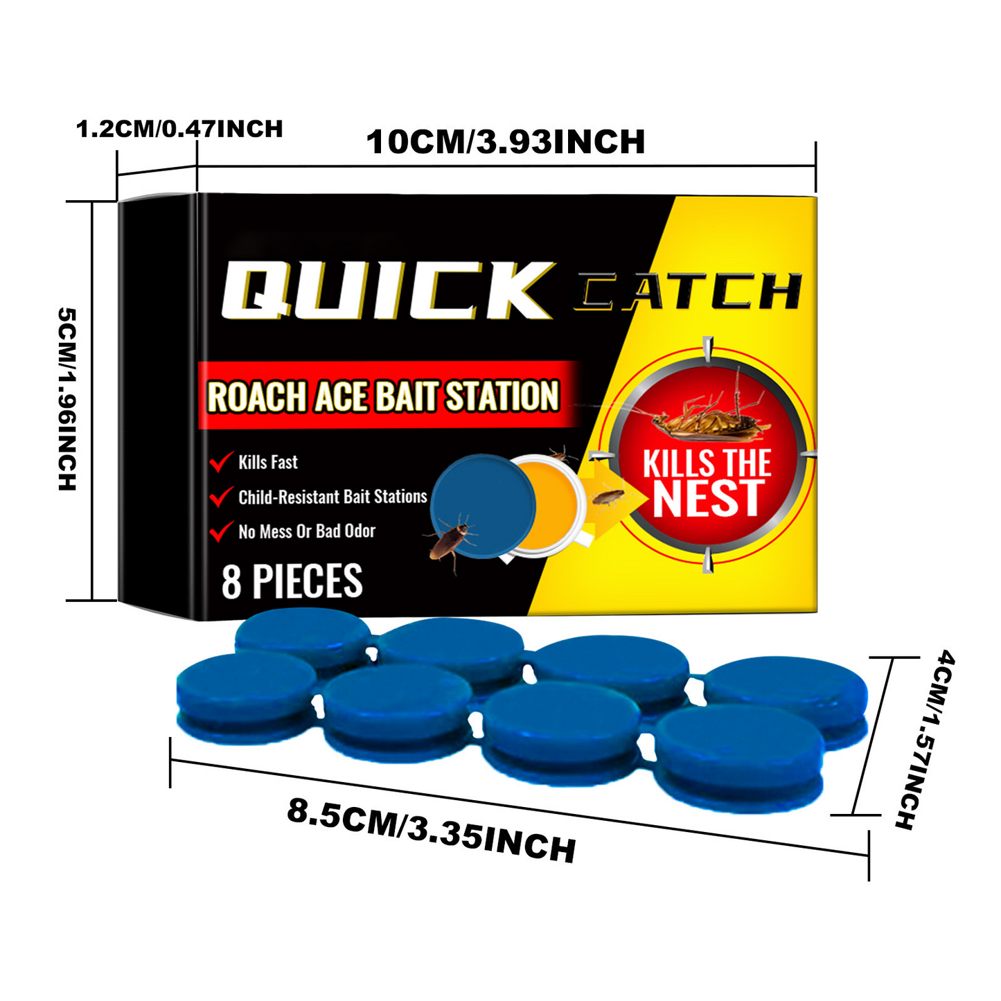 ๐ฅ๐๐ฅ๐๐๐๐๐ก ๐๐ง๐ค๐ข๐ค๐ฉ๐๐ค๐ฃ | Healrizeยฎ Roach Ace Bait Station โ Indoor Roach Killer for Kitchen & Home