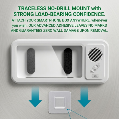 🚿 Smart Bathroom Waterproof Phone Holder with Built-in Bluetooth Speaker & Anti-Fog Touch Screen