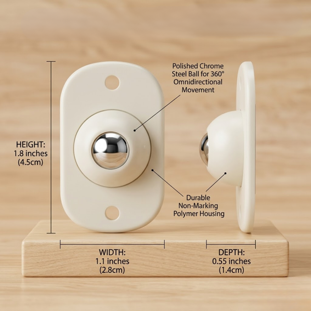 RSZZB® Instant Mobility: Adhesive Universal Wheels for Any Furniture