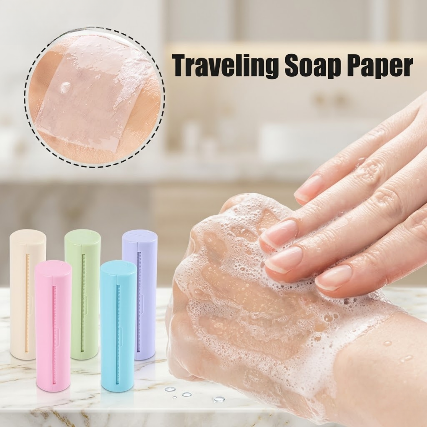 RSZZB® Portable Travel Soap Tablets: Soluble & Disposable Hand Wash