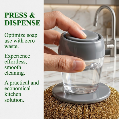 Multi-Functional Soap Dispensing Palm Brush | Effortless Kitchen Cleaning