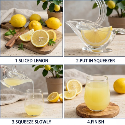 Acanthus Bird Lemon Press | Elegant Hand-Crafted Glass Citrus Juicer