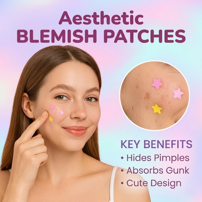 Cute Star Acne Patches – Hydrocolloid Zit Stickers with Tea Tree & Salicylic Acid | Fast Blemish Repair | 357 Pcs Bulk Pack