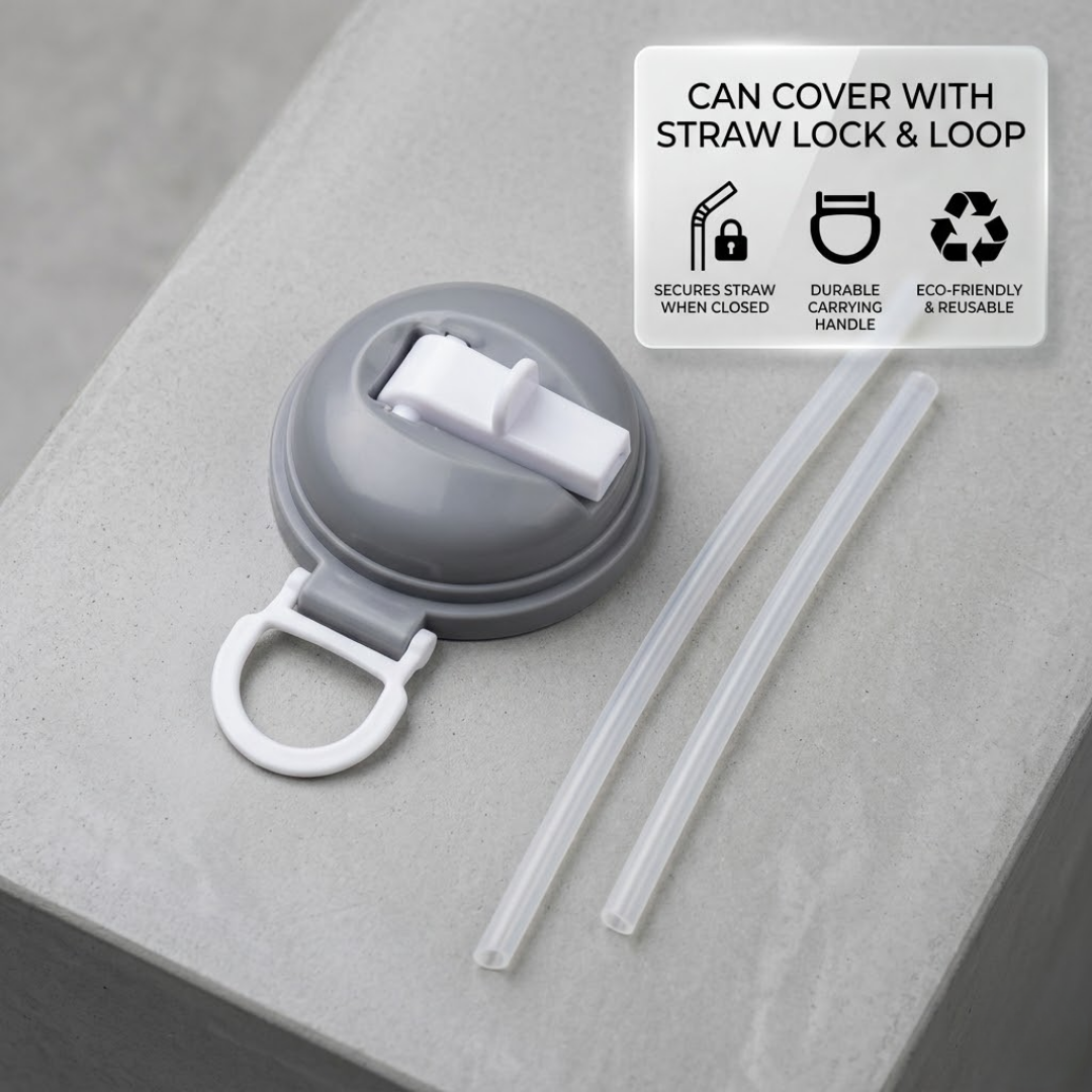🥤 Premium Leak-Proof Can Bottle Cap | Universal Soda & Coke Can Lid with Reusable Straw