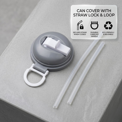 🥤 Premium Leak-Proof Can Bottle Cap | Universal Soda & Coke Can Lid with Reusable Straw