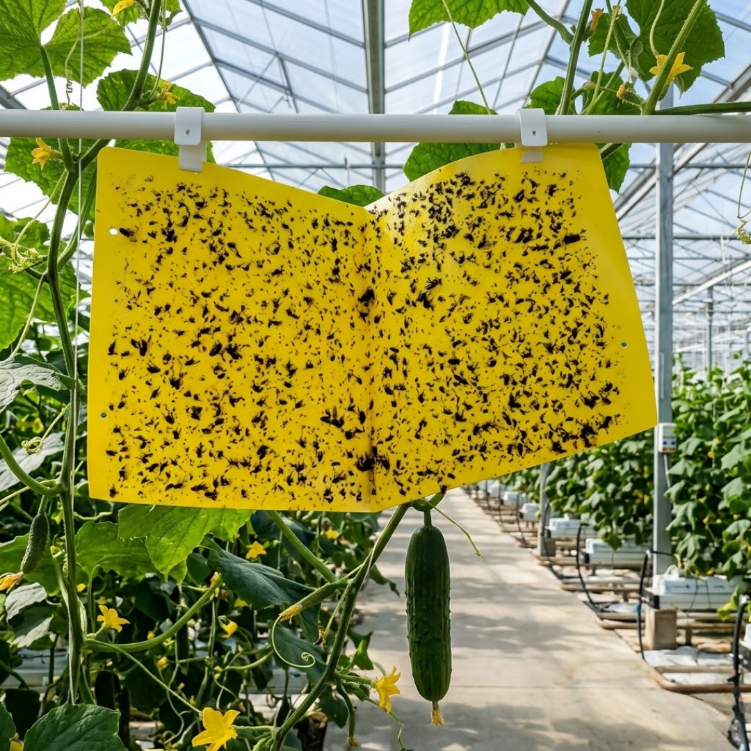 Dual-Sided Yellow Sticky Traps for Flying Plant Insects Like Fungus Gnats, Whiteflies, and Aphids | Premium Pest Control