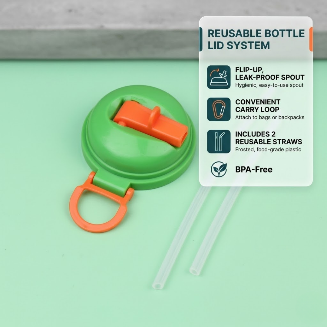 🥤 Premium Leak-Proof Can Bottle Cap | Universal Soda & Coke Can Lid with Reusable Straw