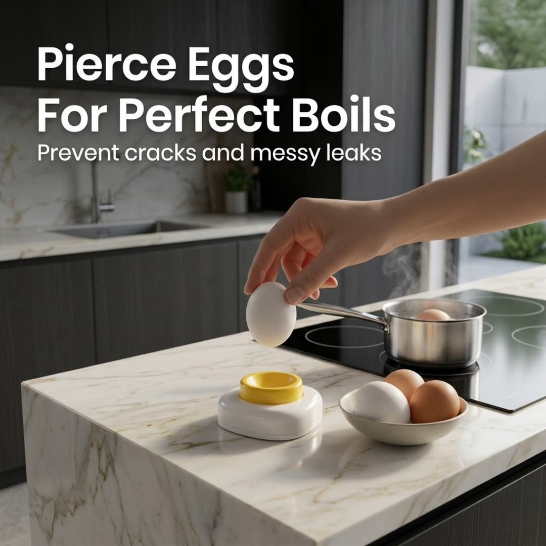 Kitchen Egg Hole Puncher: Anti-burst Design for Boiled & Steamed Eggs