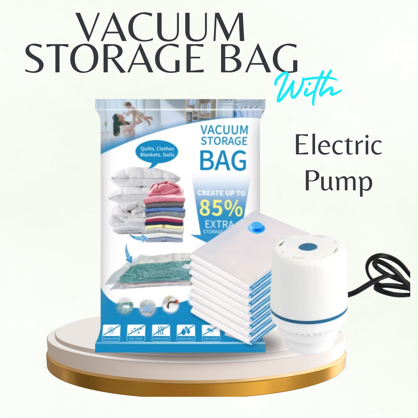RSZZB® Vacuum Bag Storage with Electic Pump