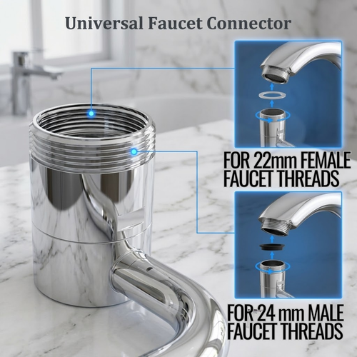 RSZZB® Robotic Arm Universal Faucet with Rotatable Spout Extension