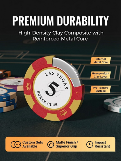 MCOIKY® Royal Elite Clay Poker Chips