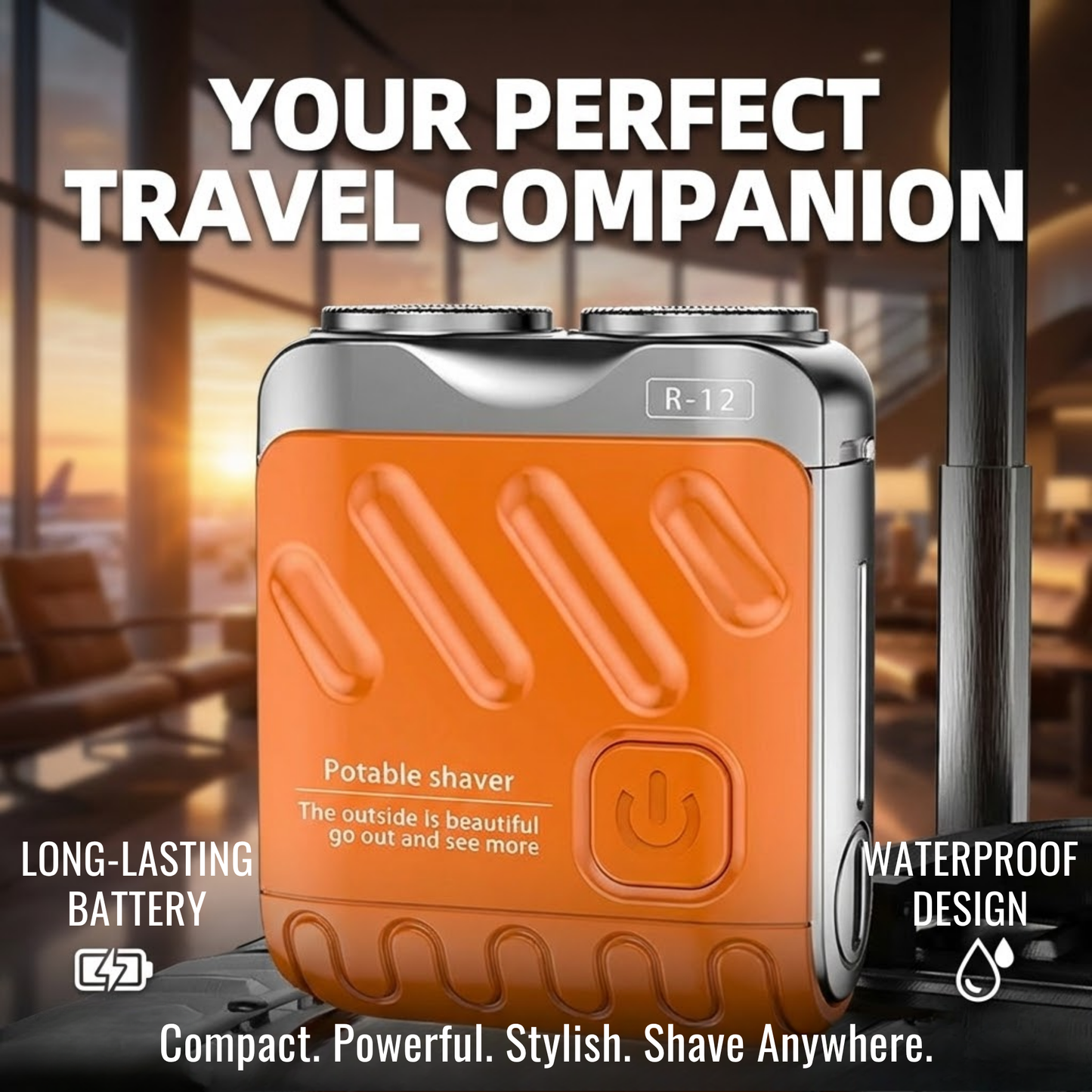 🧳 Voyager Pro™ Mini Suitcase Shaver | Pocket-Sized Precision & Power