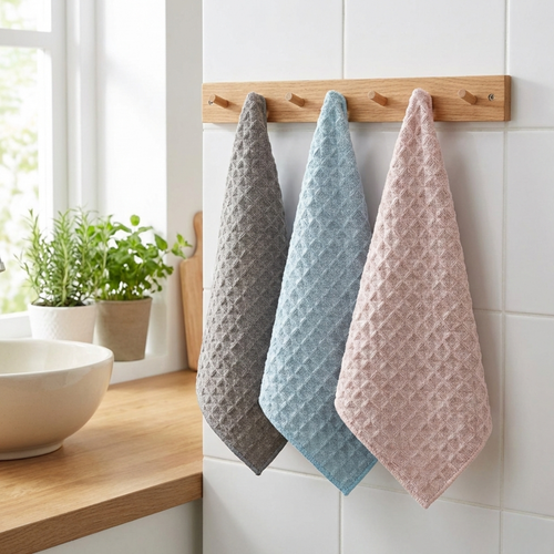 RSZZB® Premium 100% Cotton Waffle Weave Kitchen Towels | Ultra-Absorbent & Quick Drying