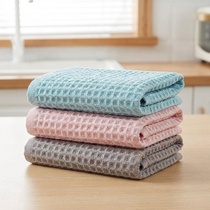 RSZZB® Premium 100% Cotton Waffle Weave Kitchen Towels | Ultra-Absorbent & Quick Drying