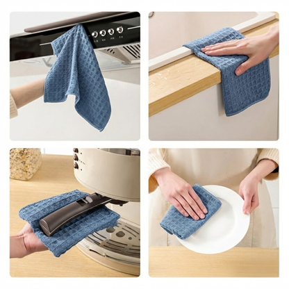 RSZZB® Premium 100% Cotton Waffle Weave Kitchen Towels | Ultra-Absorbent & Quick Drying