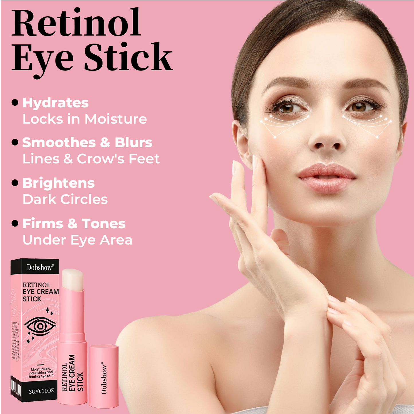 💖Dark Circle Eraser & Wrinkle Smoothing🩷 Dobshow®  Retinol Eye Cream Stick