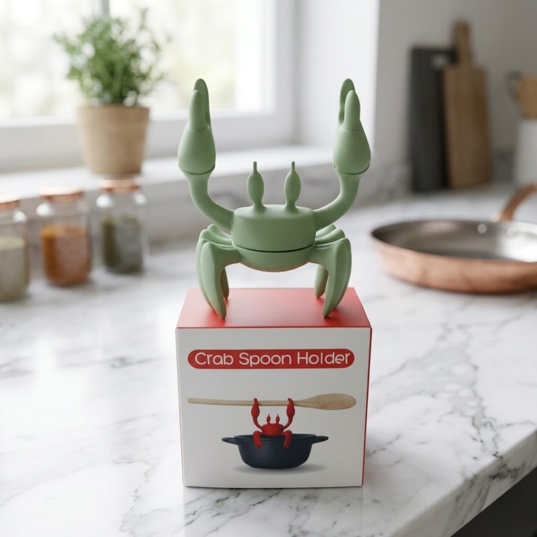 The Crab Multitasking Spoon Rest & Pot Lid Riser | Mess-Free Kitchen Gadget