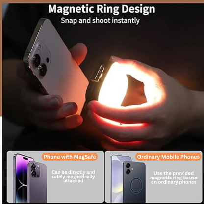RSZZB® 3-in-1 Extendable Selfie Light & Mirror | Zero Lens Obstruction | white color