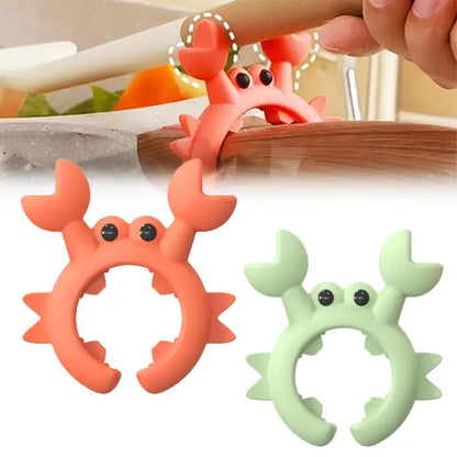 Cute Crab Design Silicone Spatula Holders