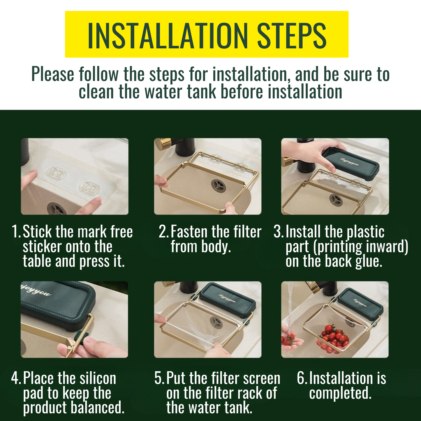 RSZZB® The Ultimate No-Mess Kitchen Sink Garbage Filter
