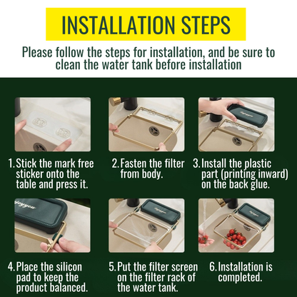 RSZZB® The Ultimate No-Mess Kitchen Sink Garbage Filter