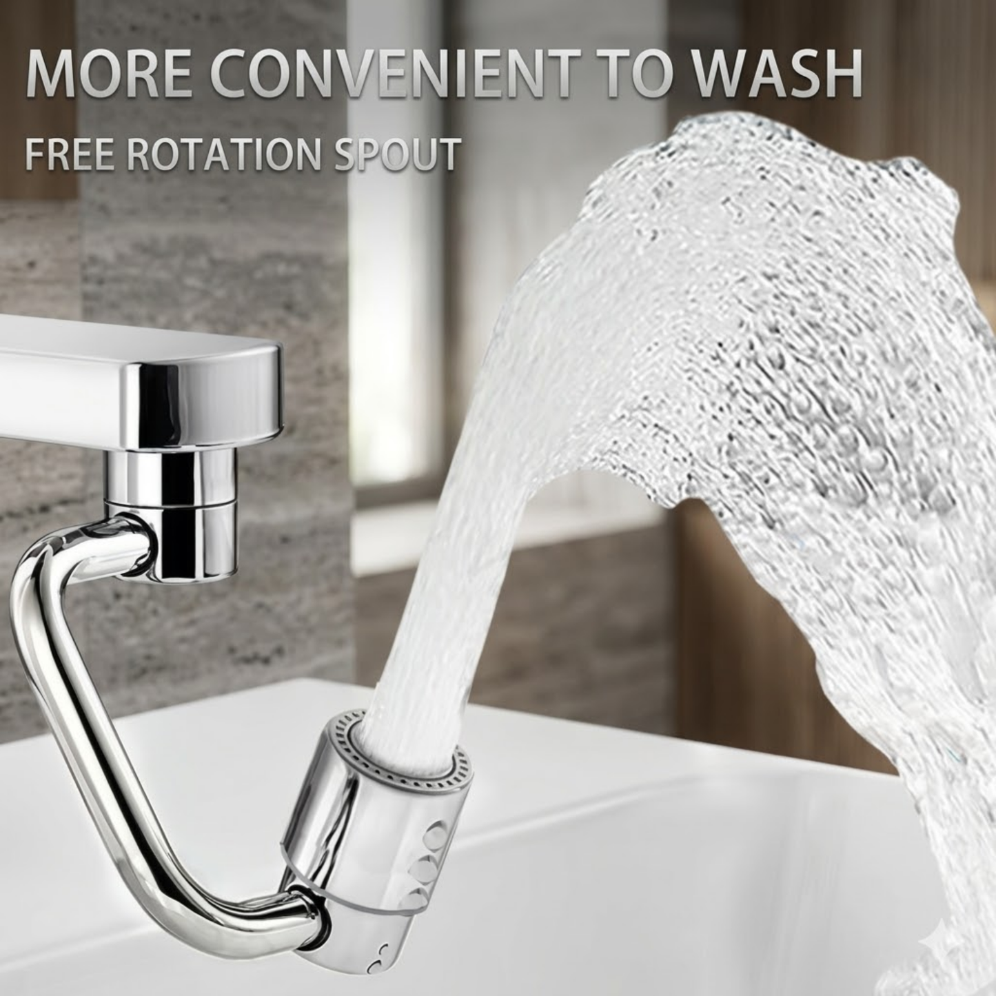 RSZZB® Robotic Arm Universal Faucet with Rotatable Spout Extension