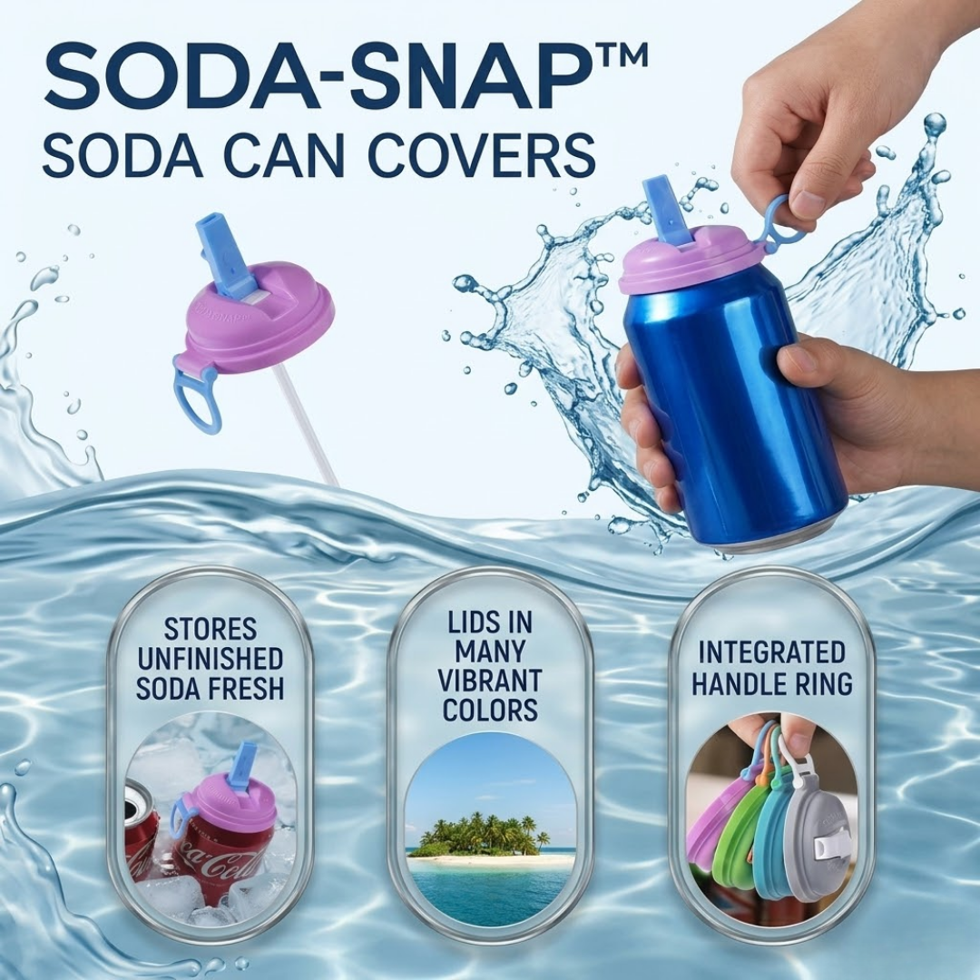 🥤 Premium Leak-Proof Can Bottle Cap | Universal Soda & Coke Can Lid with Reusable Straw