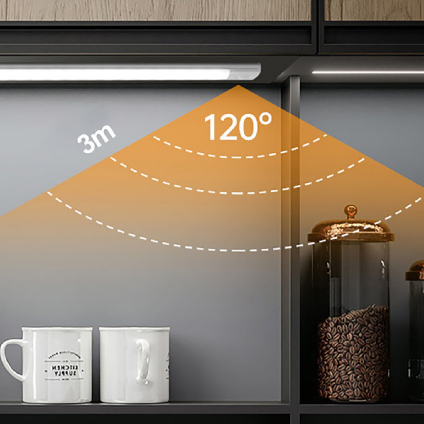 RSZZB® Human Body Sensor Hill Led Cabinet