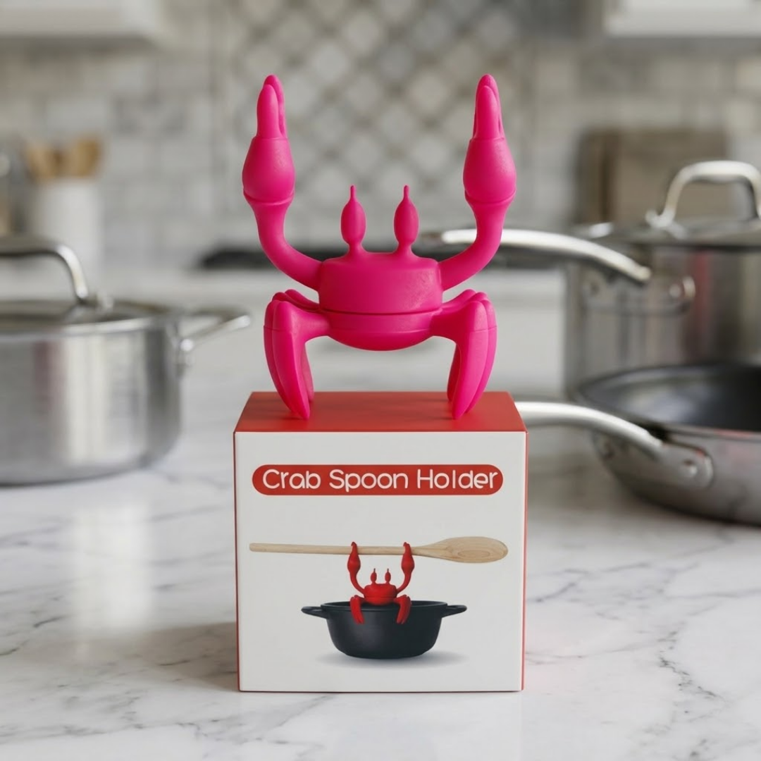 The Crab Multitasking Spoon Rest & Pot Lid Riser | Mess-Free Kitchen Gadget