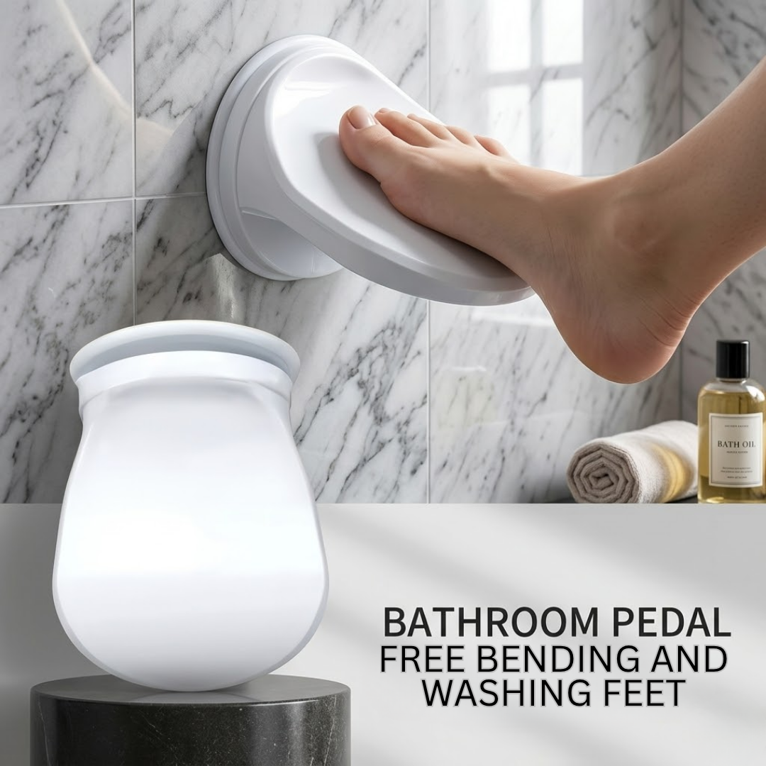 RSZZB® Bathroom Suction Cup Foot Pedal | Home Bath Footstool Board
