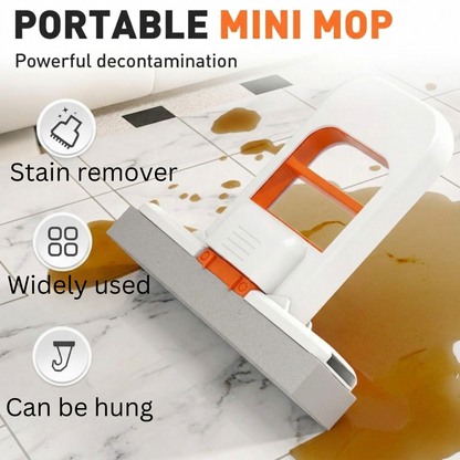 RSZZB® Portable Hand-Washable Desktop Mini Mop | Self-Squeeze & Absorbent
