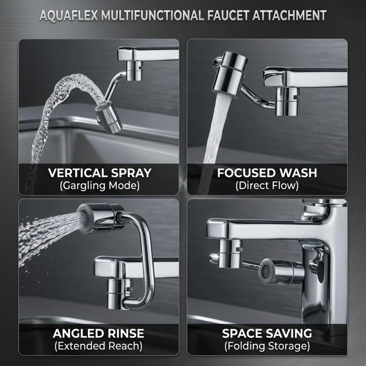 RSZZB® Robotic Arm Universal Faucet with Rotatable Spout Extension