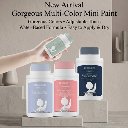 Drip-Free Mini Roller Paint | Odorless Wall Touch-Up & DIY Color Tool