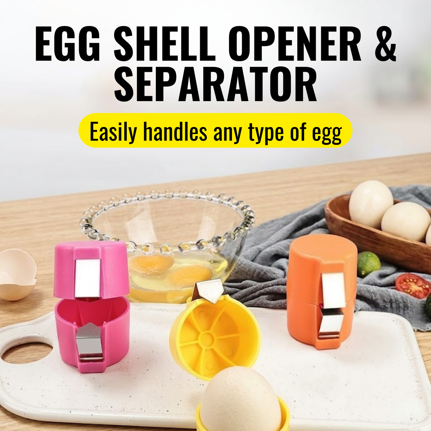 RSZZB® 2026 Handheld Egg Beater, Opener & Separator for Home Kitchens