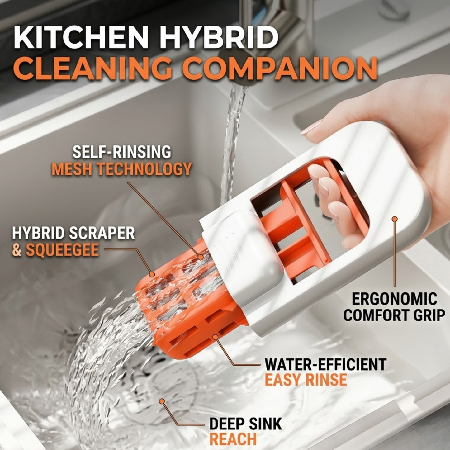 RSZZB® Portable Hand-Washable Desktop Mini Mop | Self-Squeeze & Absorbent