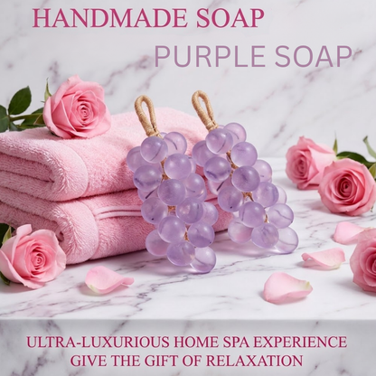 Handcrafted Aromatherapy Grape Soap | Natural Cleansing & Stylish Decor