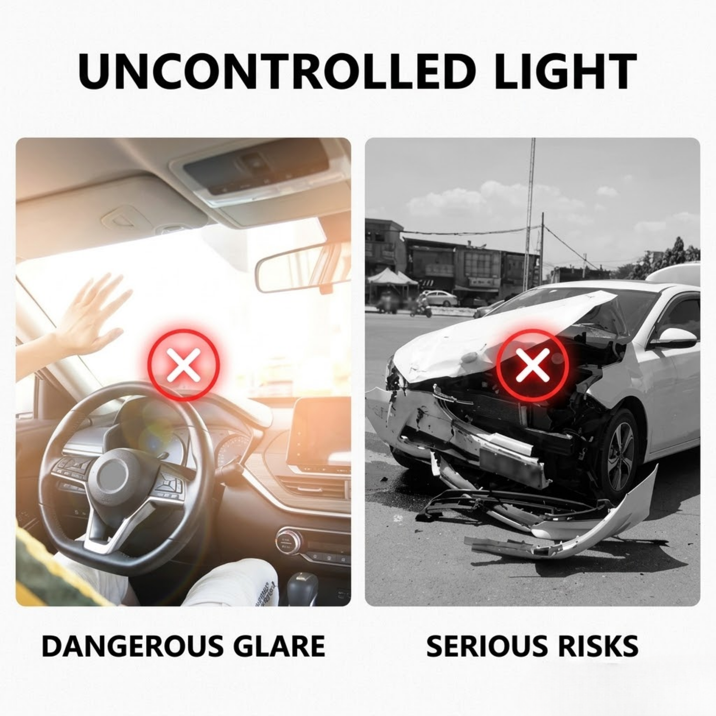 RSZZB® Universal Anti-Dazzle Interior Sun Visor Extension