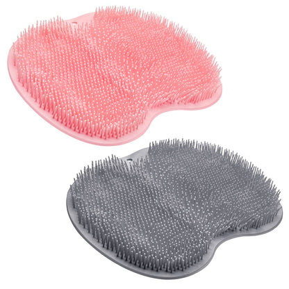 Shower Foot Scrub Pad, Back Cleansing & Exfoliating Bath Mat, Wall-Mounted Suction Anti-Slip Pad