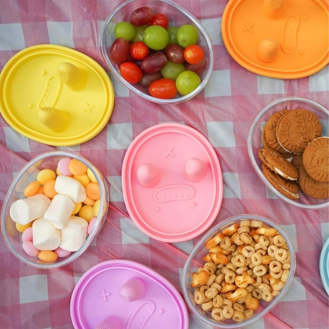 RSZZB® Snack Buddy Monster Bowls | Fun, Spill-Proof & Travel-Ready Containers
