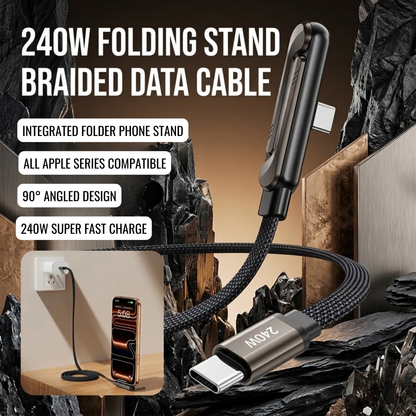 RSZZB® Level Up Your Charge: The Ultimate Gaming-Optimized Cable and Stand Duo