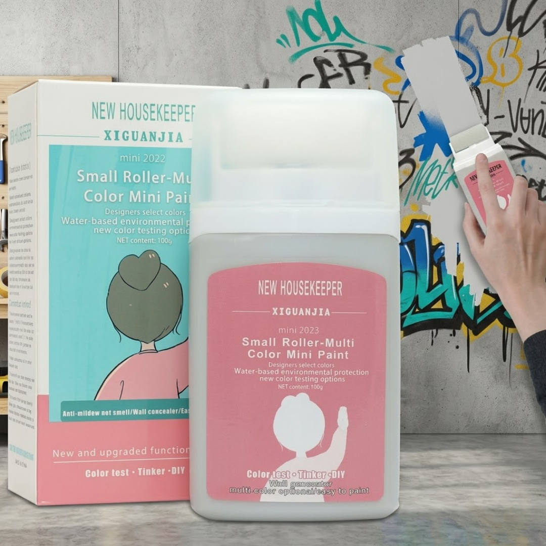 Drip-Free Mini Roller Paint | Odorless Wall Touch-Up & DIY Color Tool