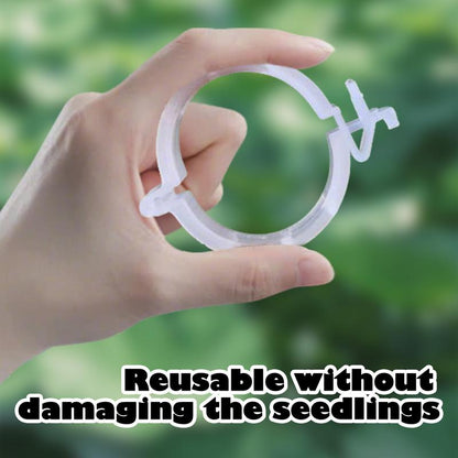 Plant Support Clips, Upright Growth Support for Tomato & Grape Vines - White Plastic Trellis Clips for Vegetables