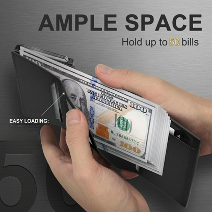 Carbon Elite™ Smart Pop-Up Wallet | RFID Blocking & Ultra-Slim Design