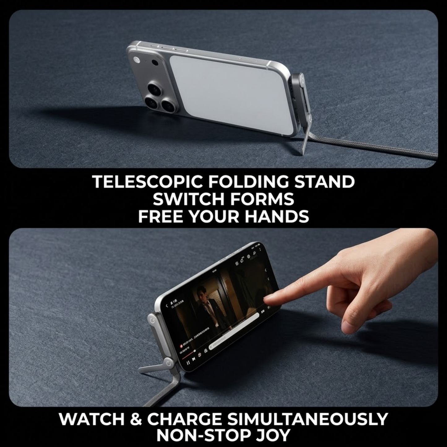 RSZZB® Level Up Your Charge: The Ultimate Gaming-Optimized Cable and Stand Duo