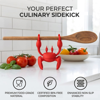 The Crab Multitasking Spoon Rest & Pot Lid Riser | Mess-Free Kitchen Gadget